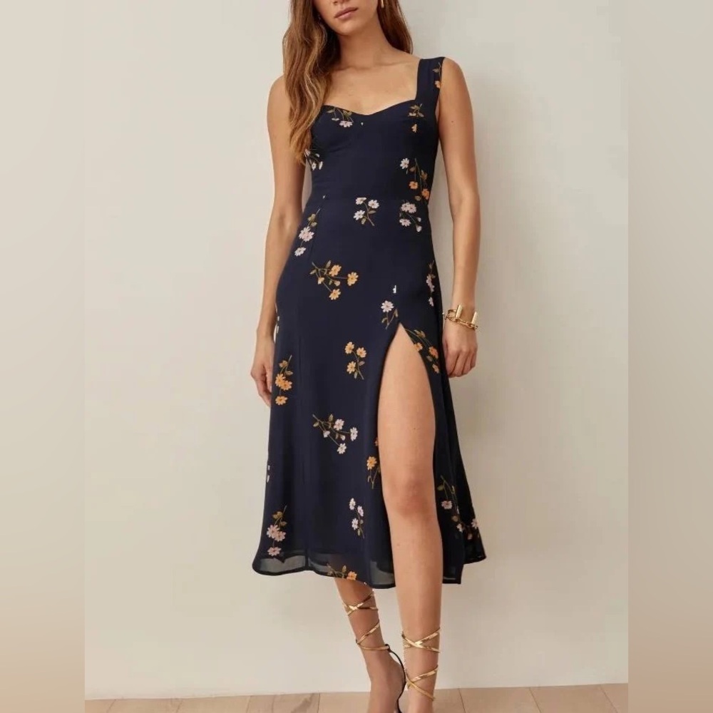 Reformation Fulton Midi Slit Dress size 6